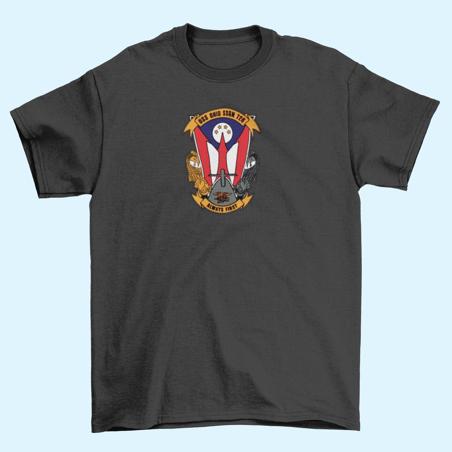 USS Ohio SSGN-726 Badge Iron On Heat Transfer Vinyl HTV Ohio Class Guided Missile Submarine