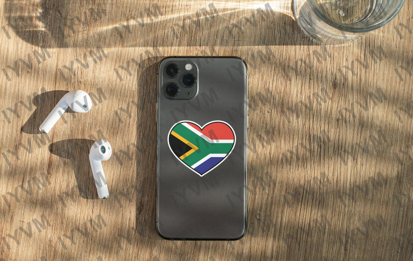 South Africa Flag Heart Sticker Decal / Republic of South Africa / RSA / Pretoria / Cape Town / Bloemfontein / Johannesburg