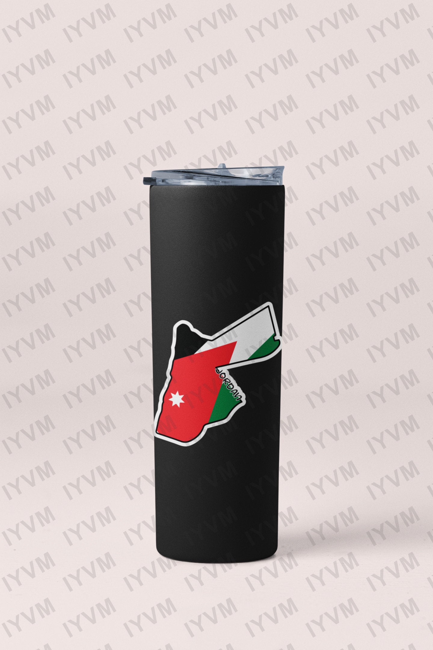 Jordan Map Flag Sticker Decal / Hashemite Kingdom of Jordan / الله، الوطن، الملك / Amman /