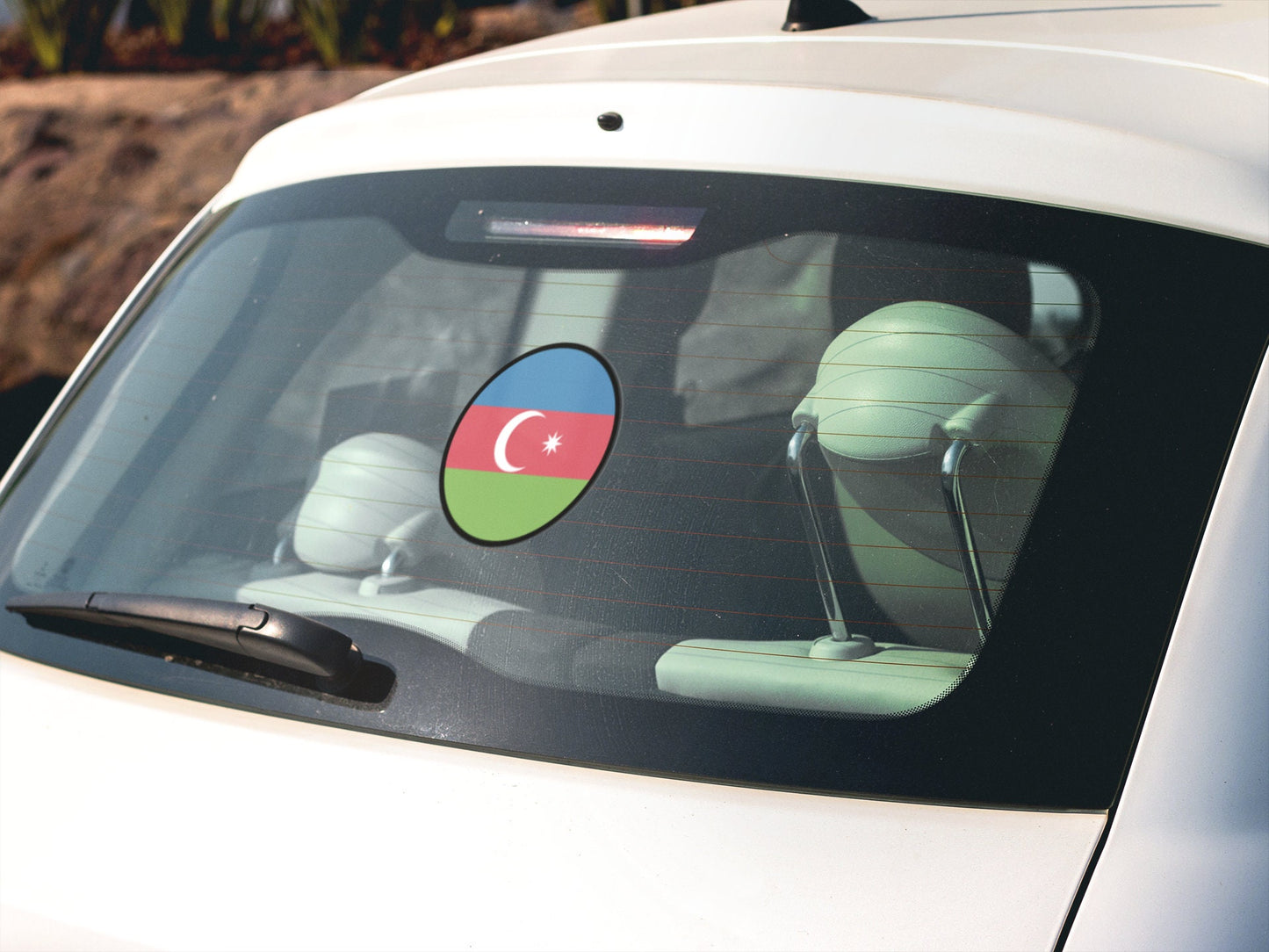 Azerbaijan Flag Circle Sticker Decal