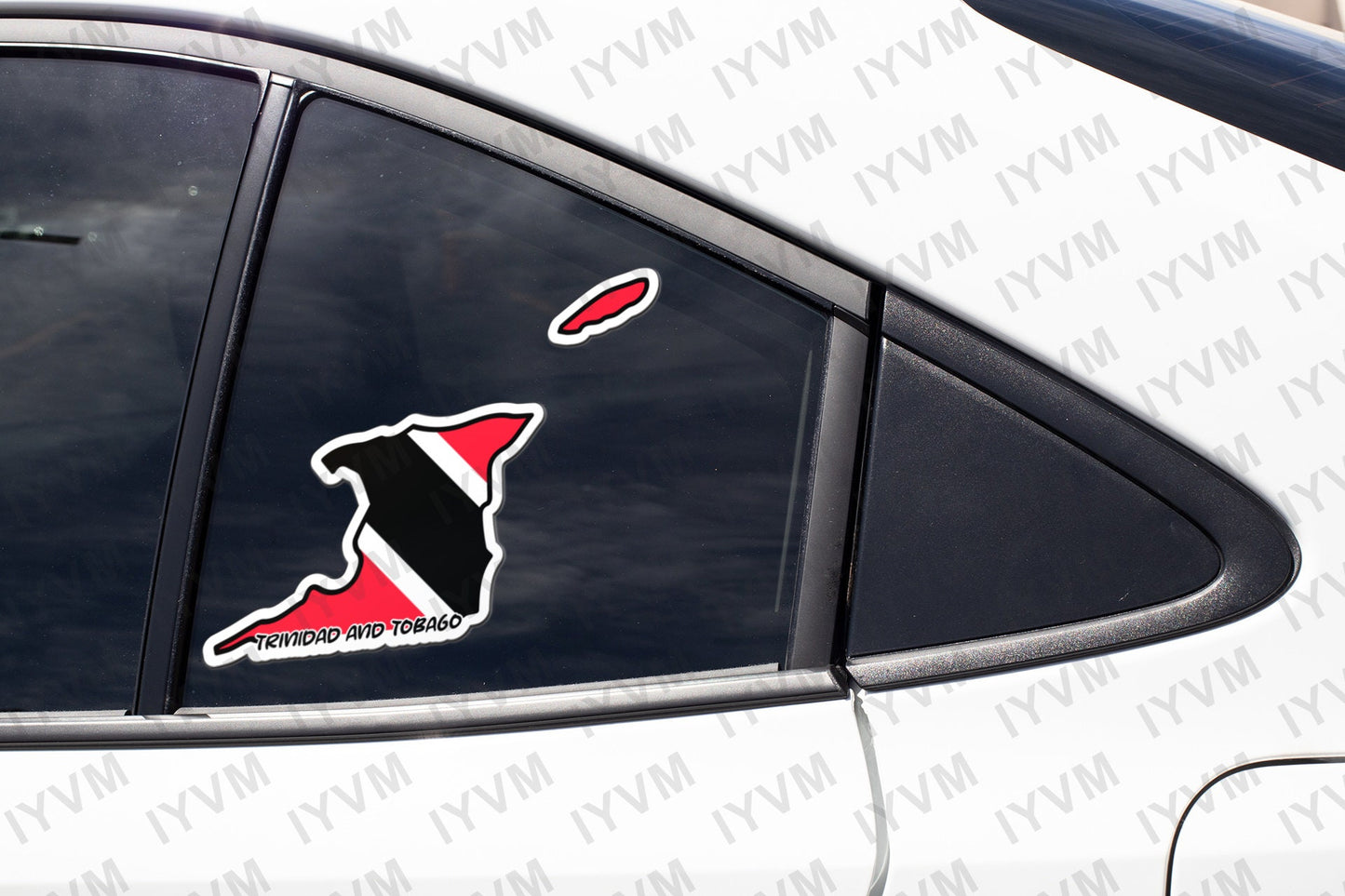 Trinidad and Tobago Map Flag Sticker Decal / Together We Aspire, Together We Achieve / Port of Spain / Trinbagonian / Trini