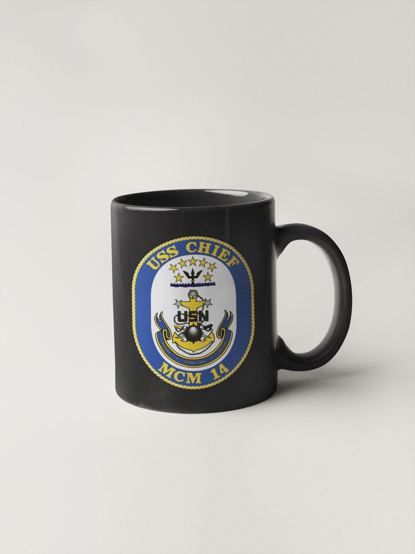 USS Chief MCM-14 Badge Sticker Decal Avenger Class Mine countermeasures ship Car Sticker Bumper Sticker for Car Emblem