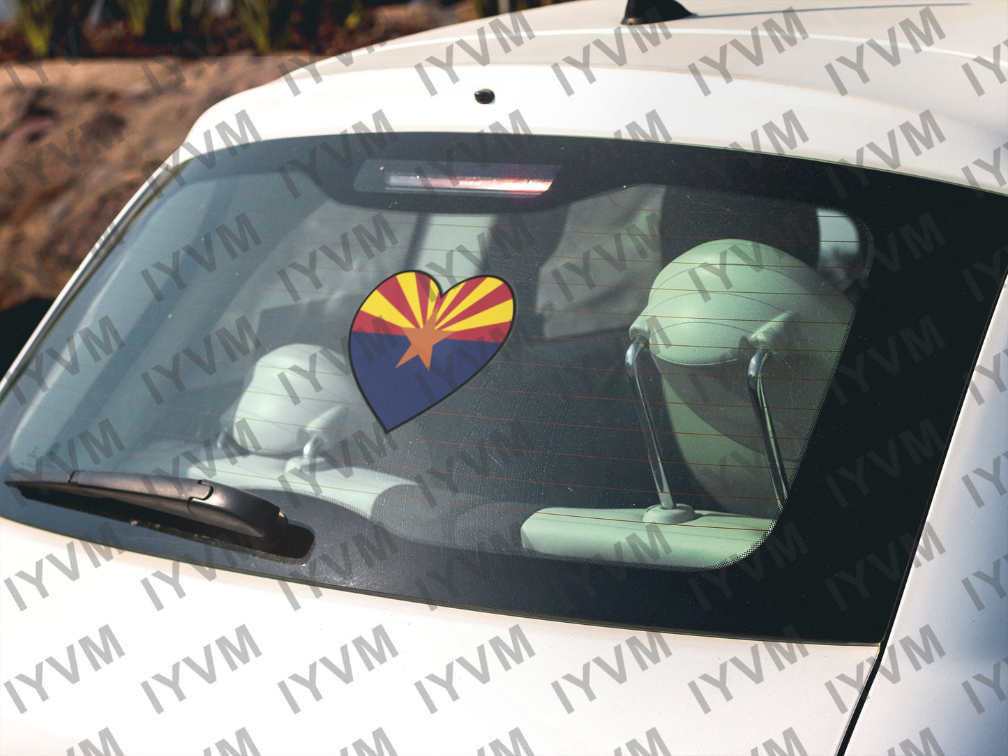 State of Arizona Flag Heart Sticker Decal  USA Arizona State  Phoenix  The Grand Canyon State  Apache State  Aztec State / Baby State /
