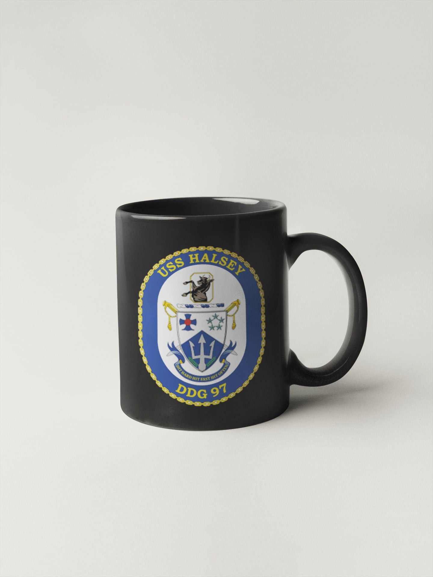 USS Halsey DDG-97 Badge Sticker Decal Arleigh Burke Class Destroyer Car Sticker Bumper Sticker for Car Emblem