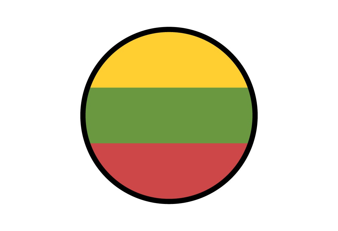 Lithuania Flag Circle Sticker Decal