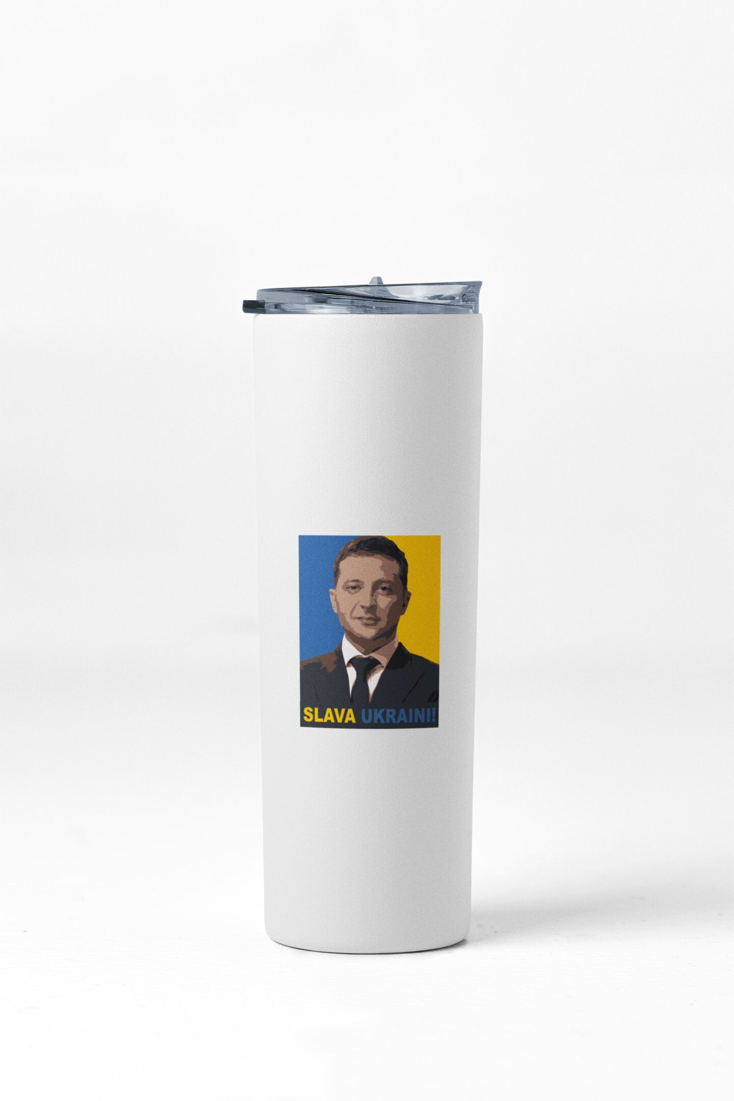 Slava Ukraini! Sticker Decal Volodymyr Zelensky Glory to Ukraine I Stand with Ukraine Russia Invasion Anti War No to War Pray for Ukraine