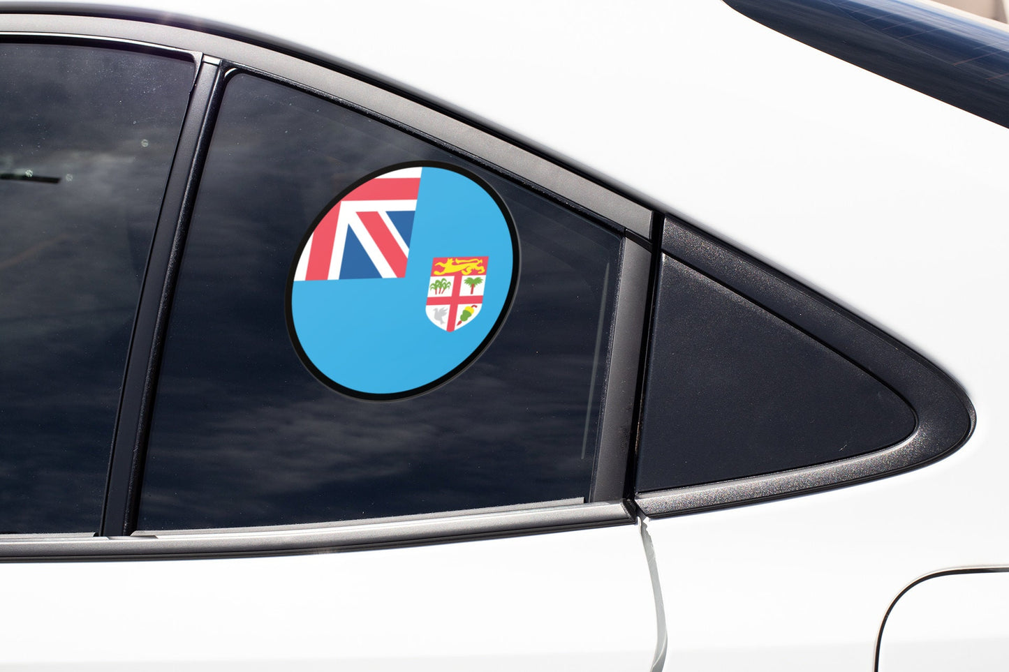 Fiji Flag Circle Sticker Decal
