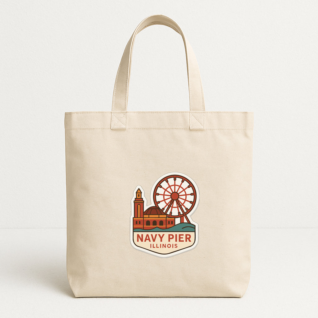 Navy Pier Illinois Iron On Heat Transfer Vinyl HTV Die-Cut Symbolic Landmark