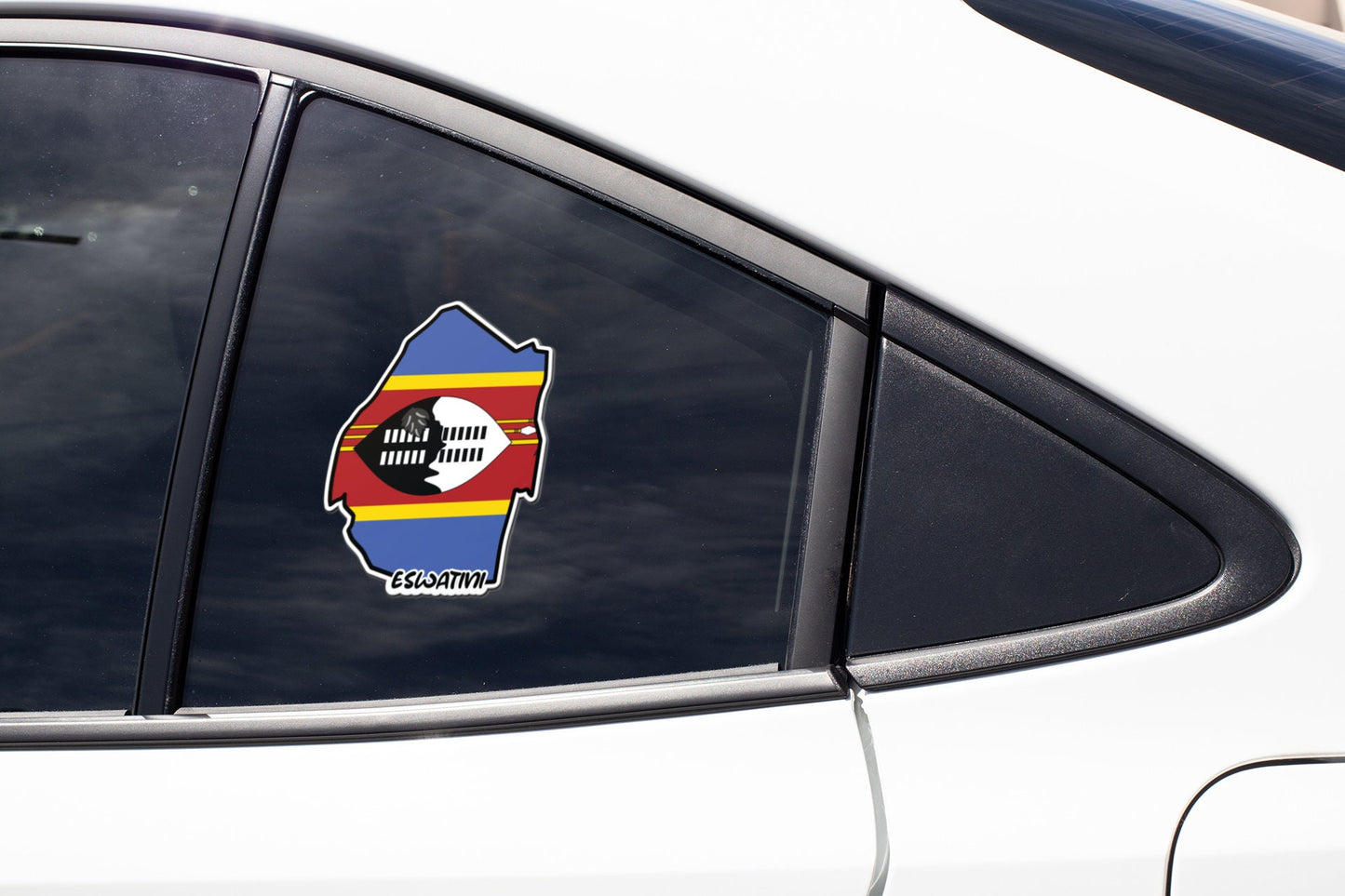 Eswatini Map Flag Sticker Decal