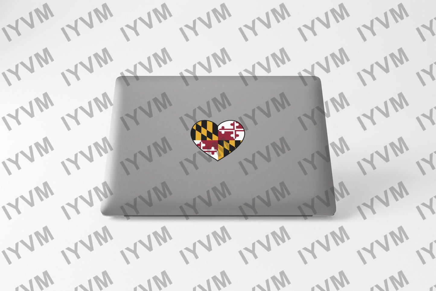 State of Maryland Flag Heart Sticker Decal  USA Maryland State  Annapolis  The Old Line State  Queen State  Terrapin State