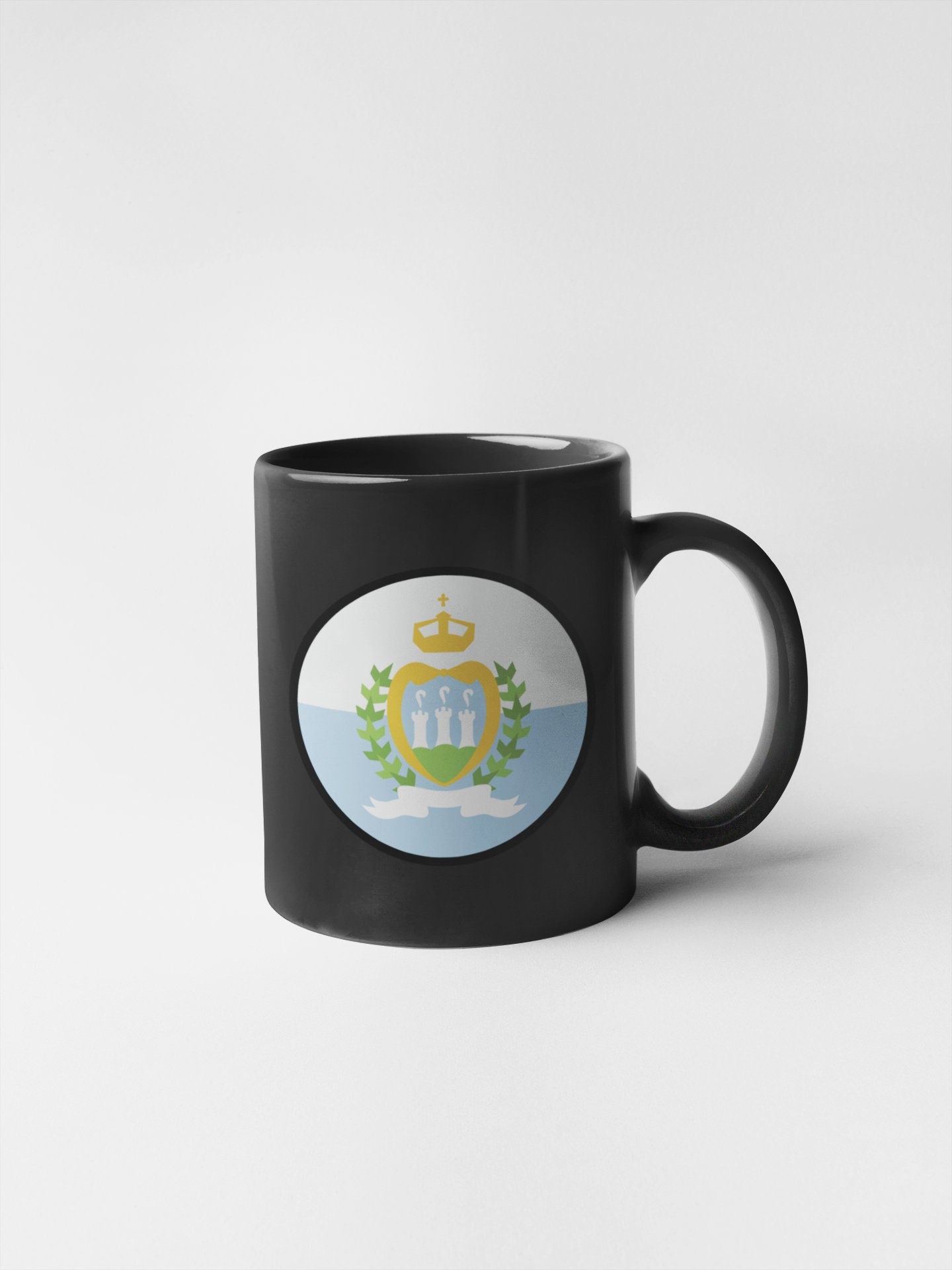 San Marino Flag Circle Sticker Decal