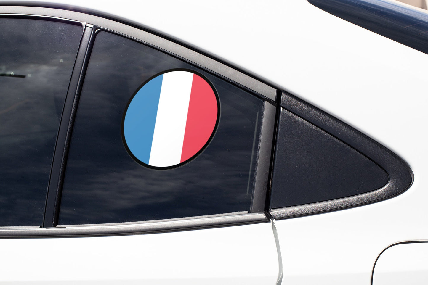 France Flag Circle Sticker Decal