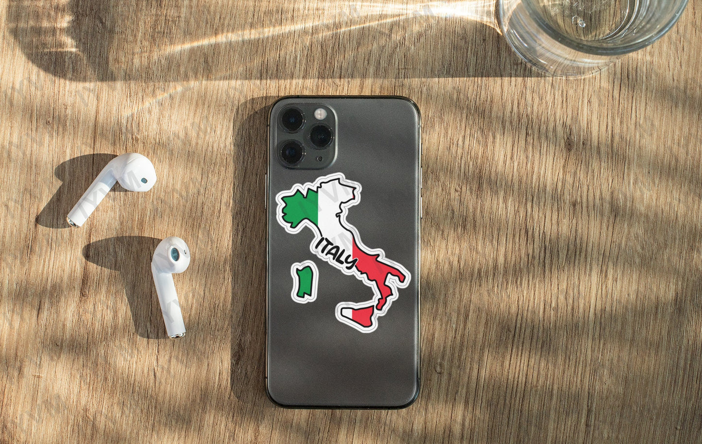 Italy Map Flag Sticker Decal / Italian Republic / Republic of Italy / Rome /