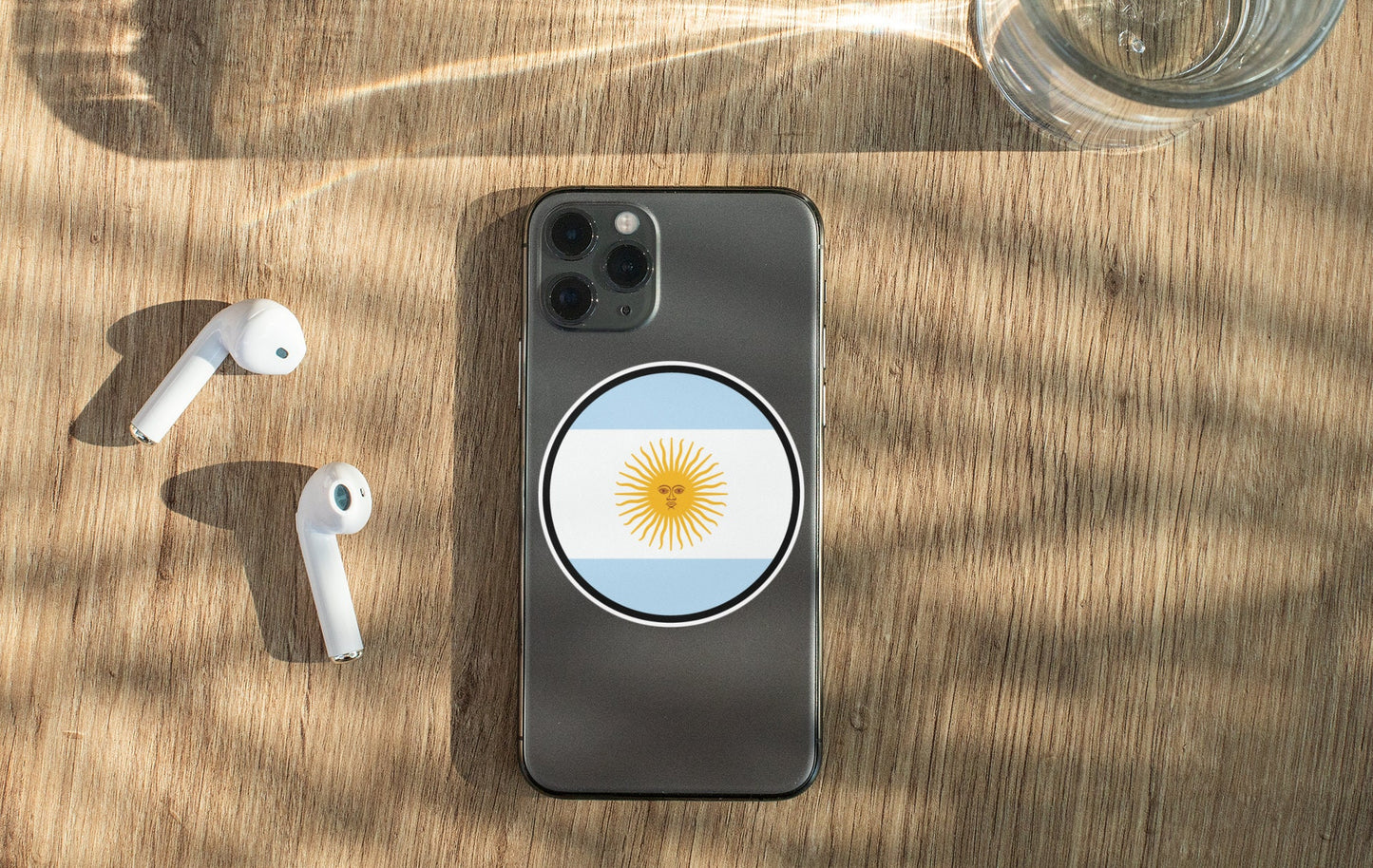 Argentina Flag Circle Sticker Decal