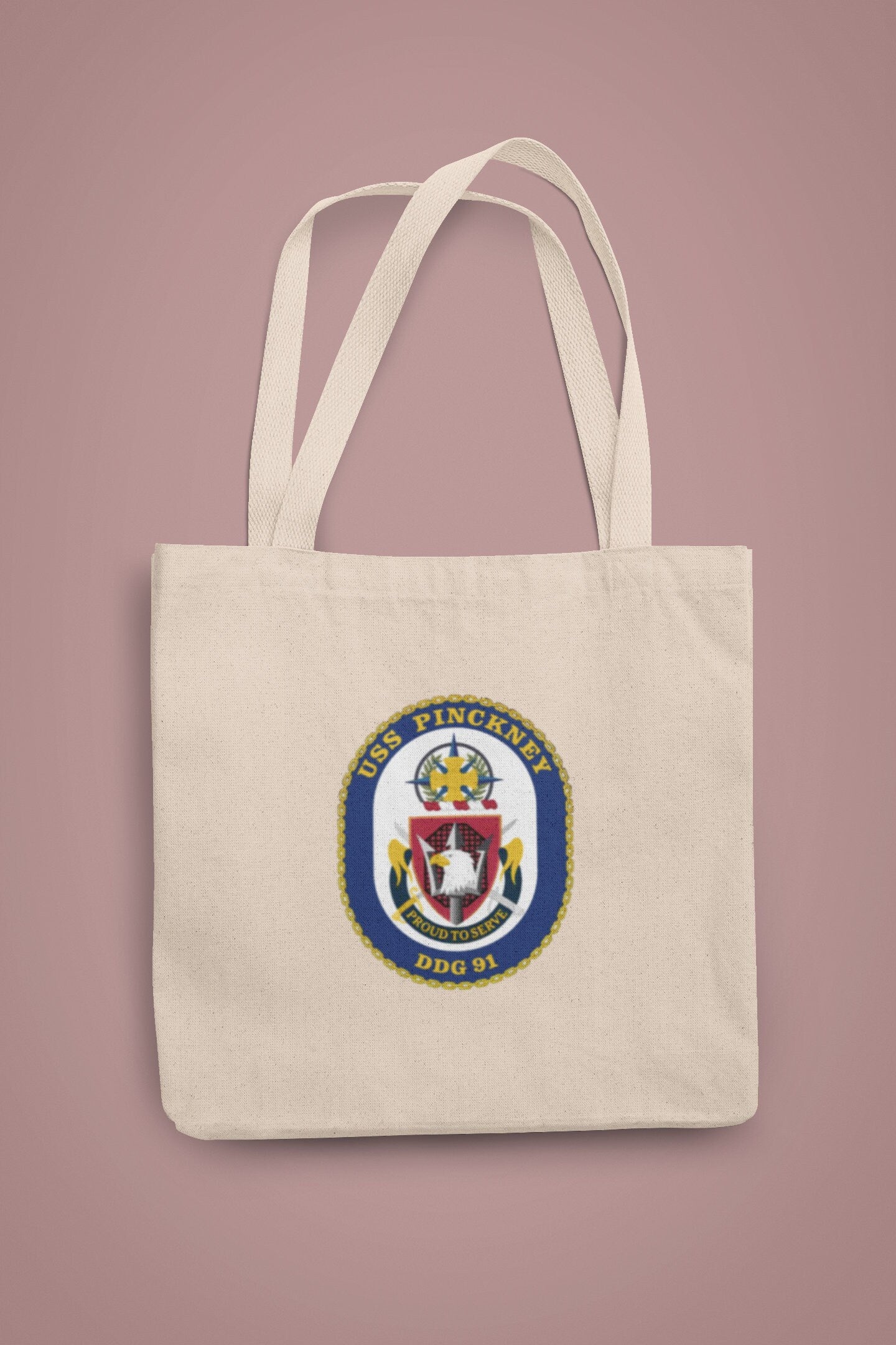 USS Pinckney DDG-91 Badge Iron On Heat Transfer Vinyl HTV Arleigh Burke Class Destroyer