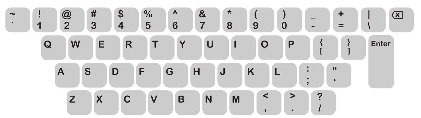 Standard English Keyboard Sticker QWERTY Dvorak Colemak Vinyl Sticker Decal