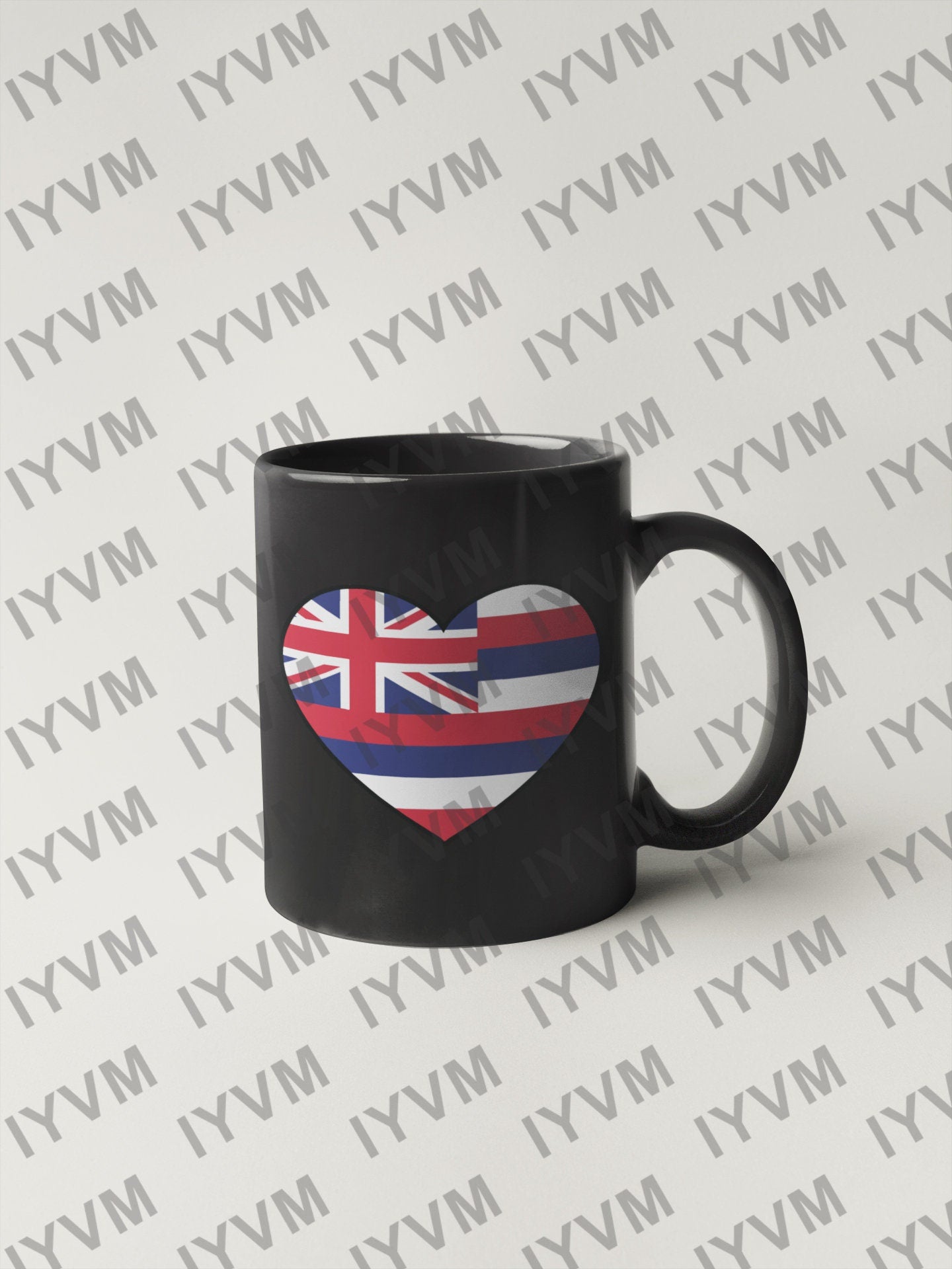 State of Hawaii Flag Heart Sticker Decal  USA Hawaii State  Honolulu  The Aloha State  Paradise of the Pacific  Pineapple State / Rainbow