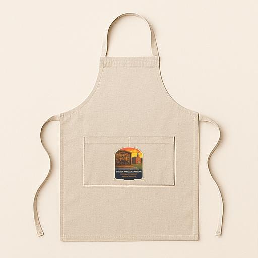 A beige apricot with a small pocket on the front, featuring a graphic design or label.