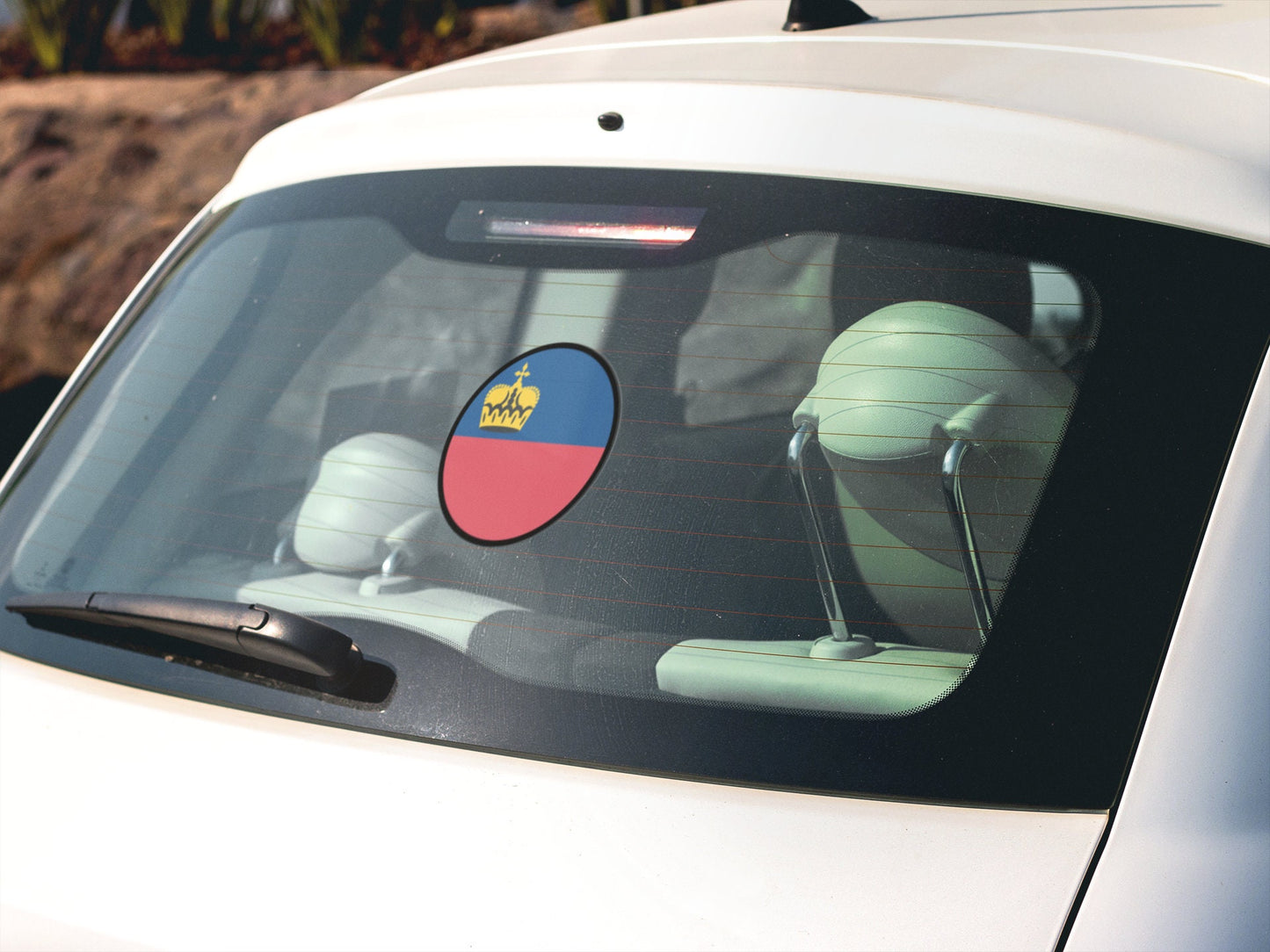Liechtenstein Flag Circle Sticker Decal