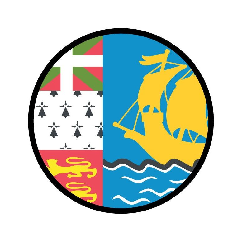 Saint Pierre and Miquelon Flag Circle Sticker Decal