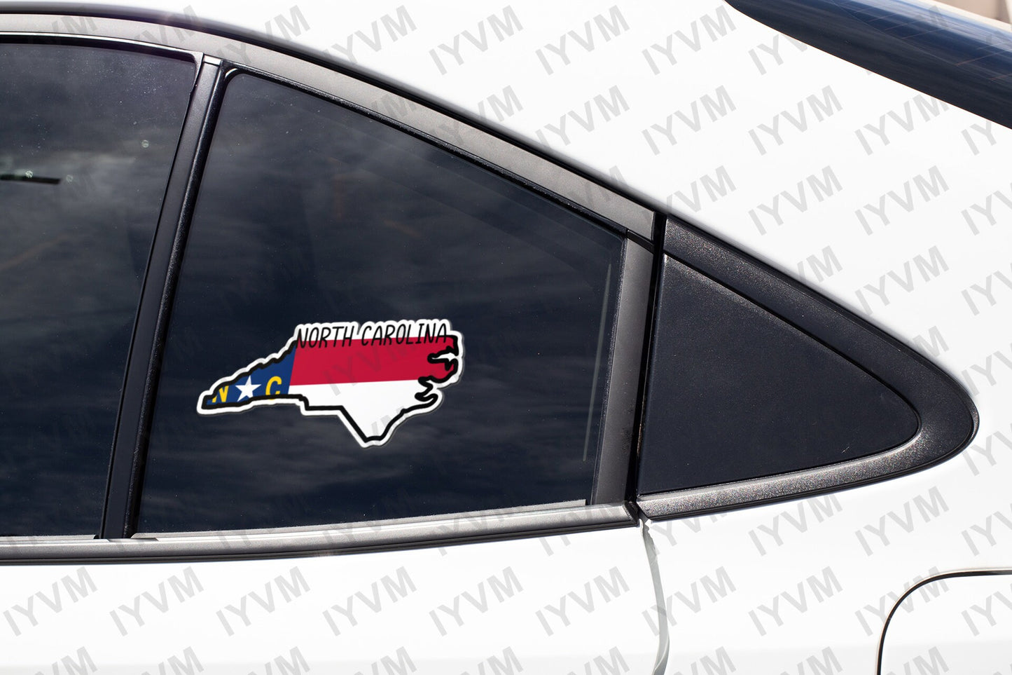 State of North Carolina Map Flag Sticker Decal  USA North Carolina State  Raleigh  The Tar Heel State  First in Flight  First in Freedom /