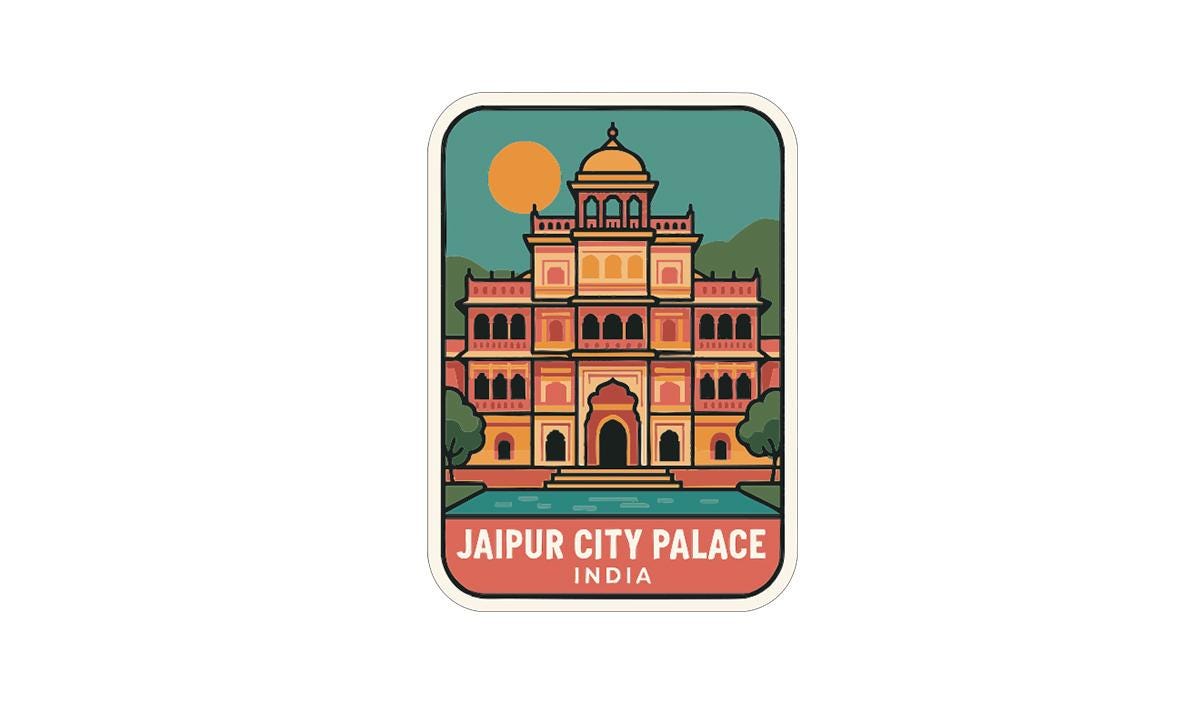 Jaipur City Palace India Iron On Heat Transfer Vinyl HTV Die-Cut Symbolic