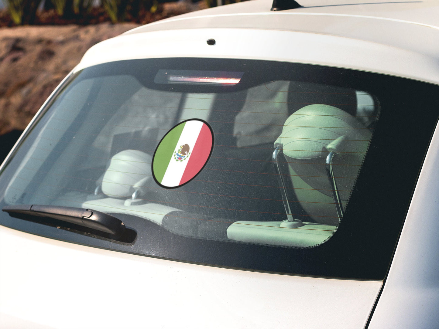 Mexico Flag Circle Sticker Decal