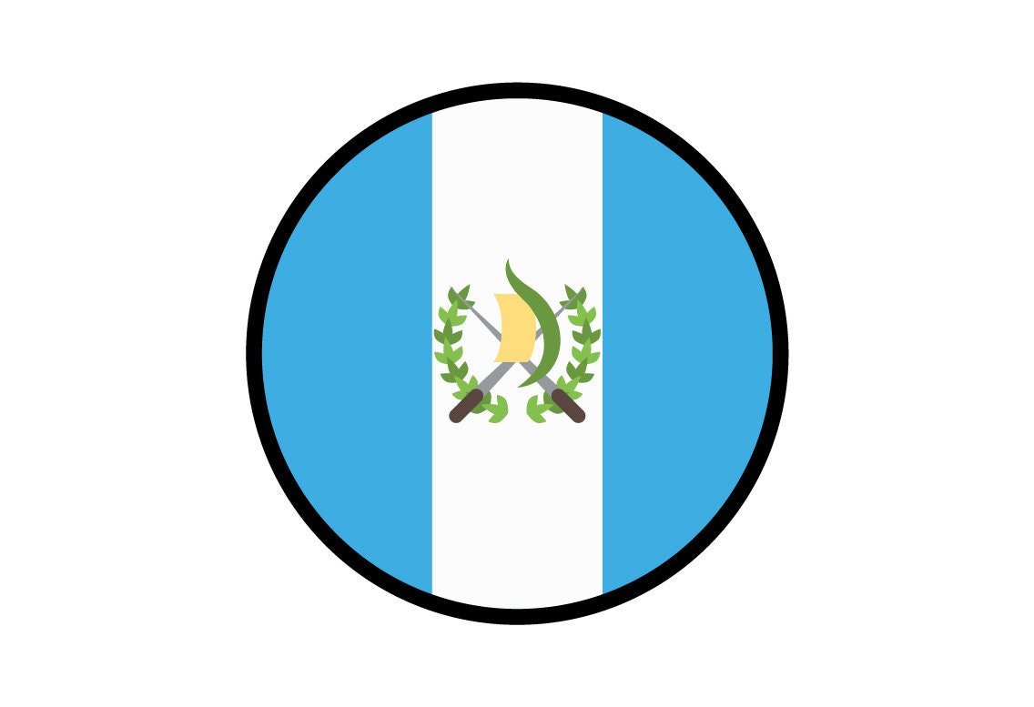 Guatemala Flag Circle Sticker Decal
