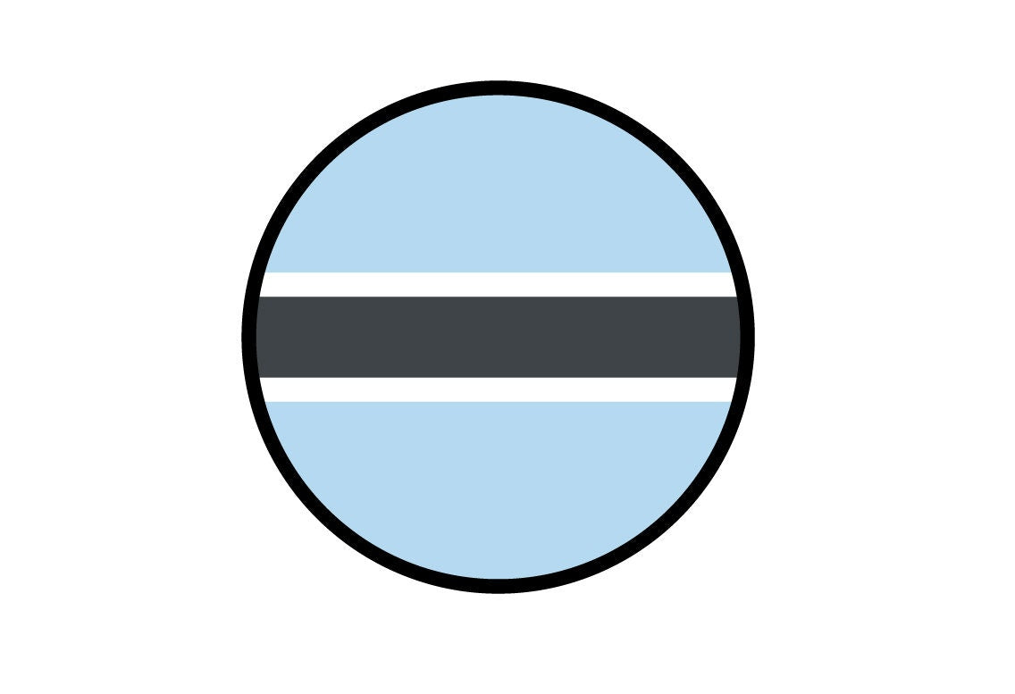 Botswana Flag Circle Sticker Decal
