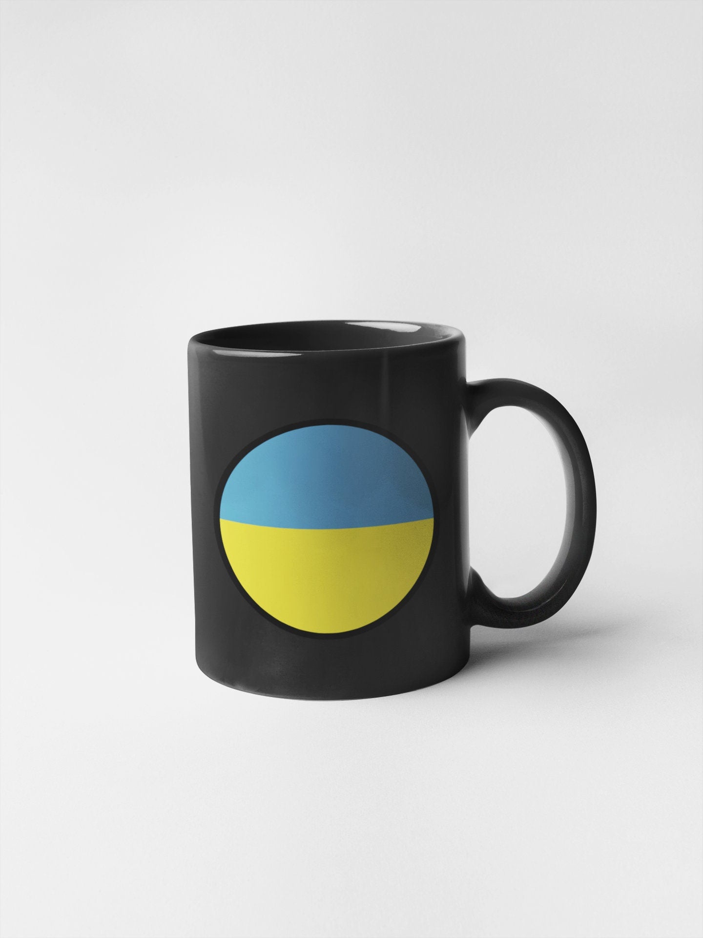 Ukraine Flag Circle Sticker Decal