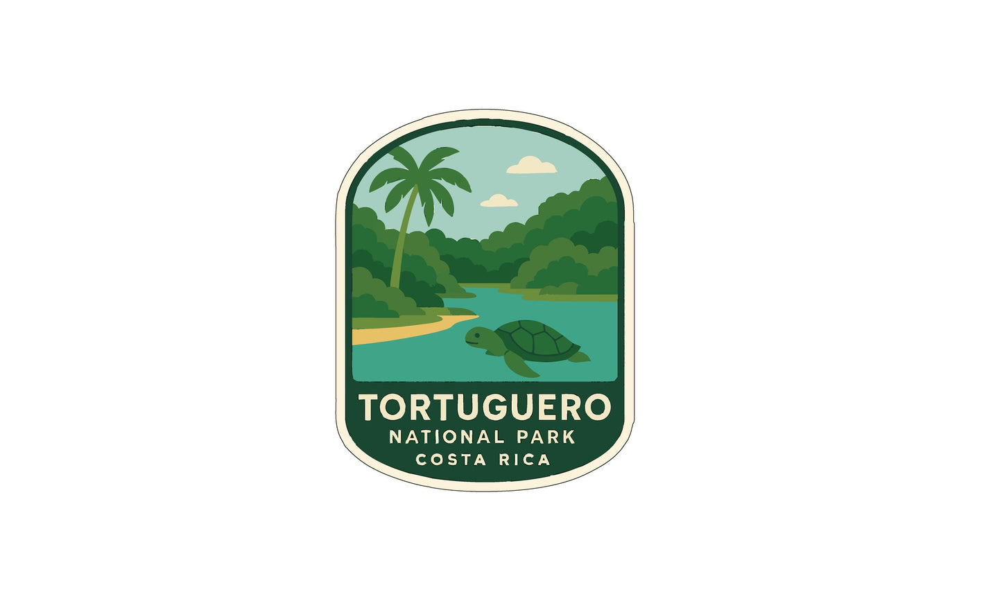 a logo for Tortuguero National Park, Costa Rica.