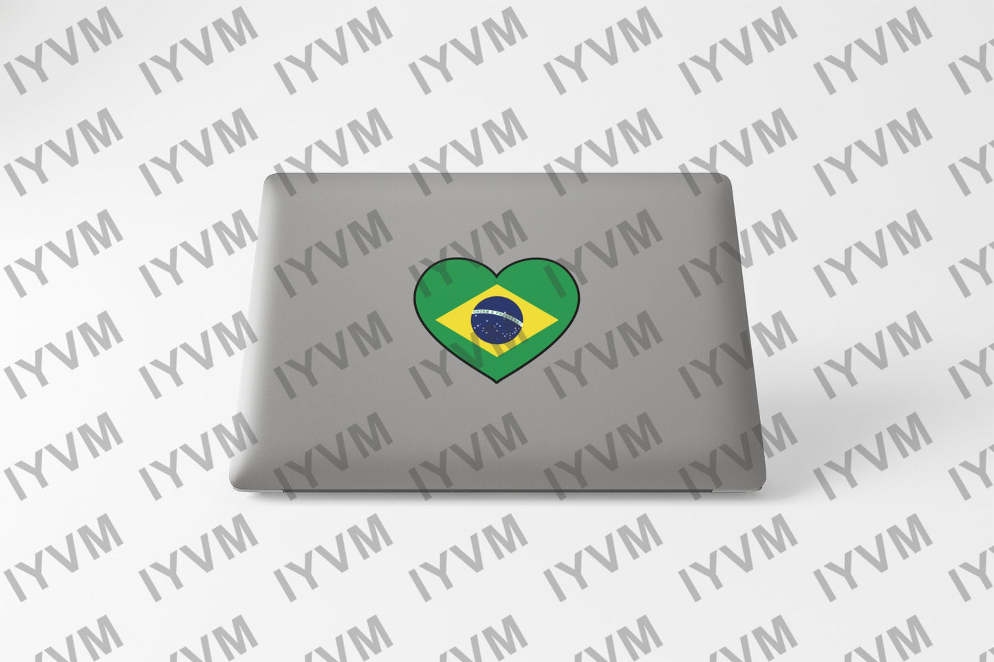 Brazil Flag Heart Sticker Decal / Brasília / Federative Republic of Brazil / Brazilian / Brasil / Ordem e Progresso