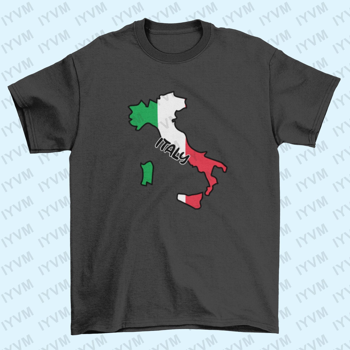 Italy Map Iron On Heat Transfer Vinyl HTV / Italian Republic / Republic of Italy / Rome /
