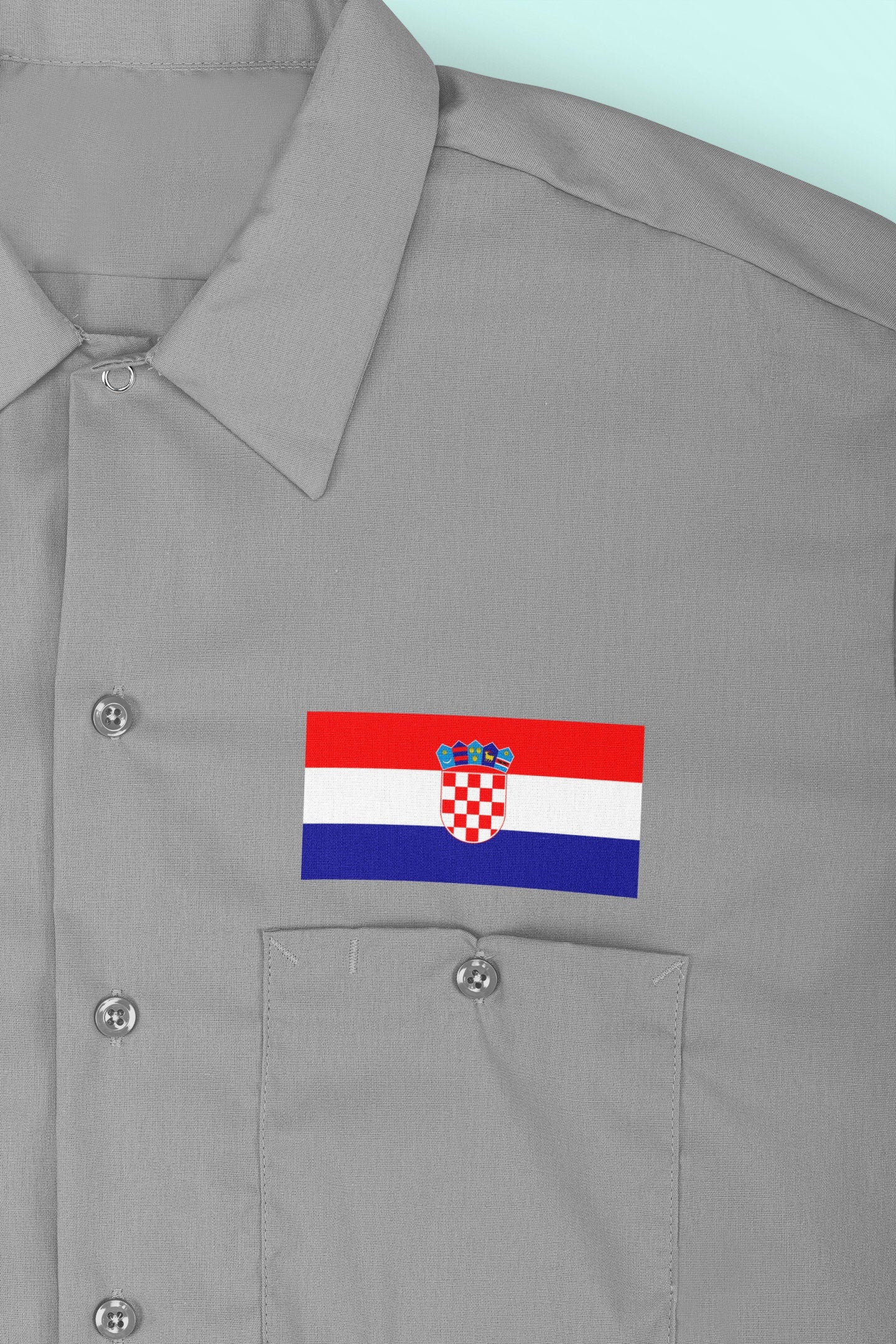 Croatia Flag Iron On Heat Transfer Vinyl HTV / Zagreb / Croatian / Republika Hrvatska / Republic of Croatia