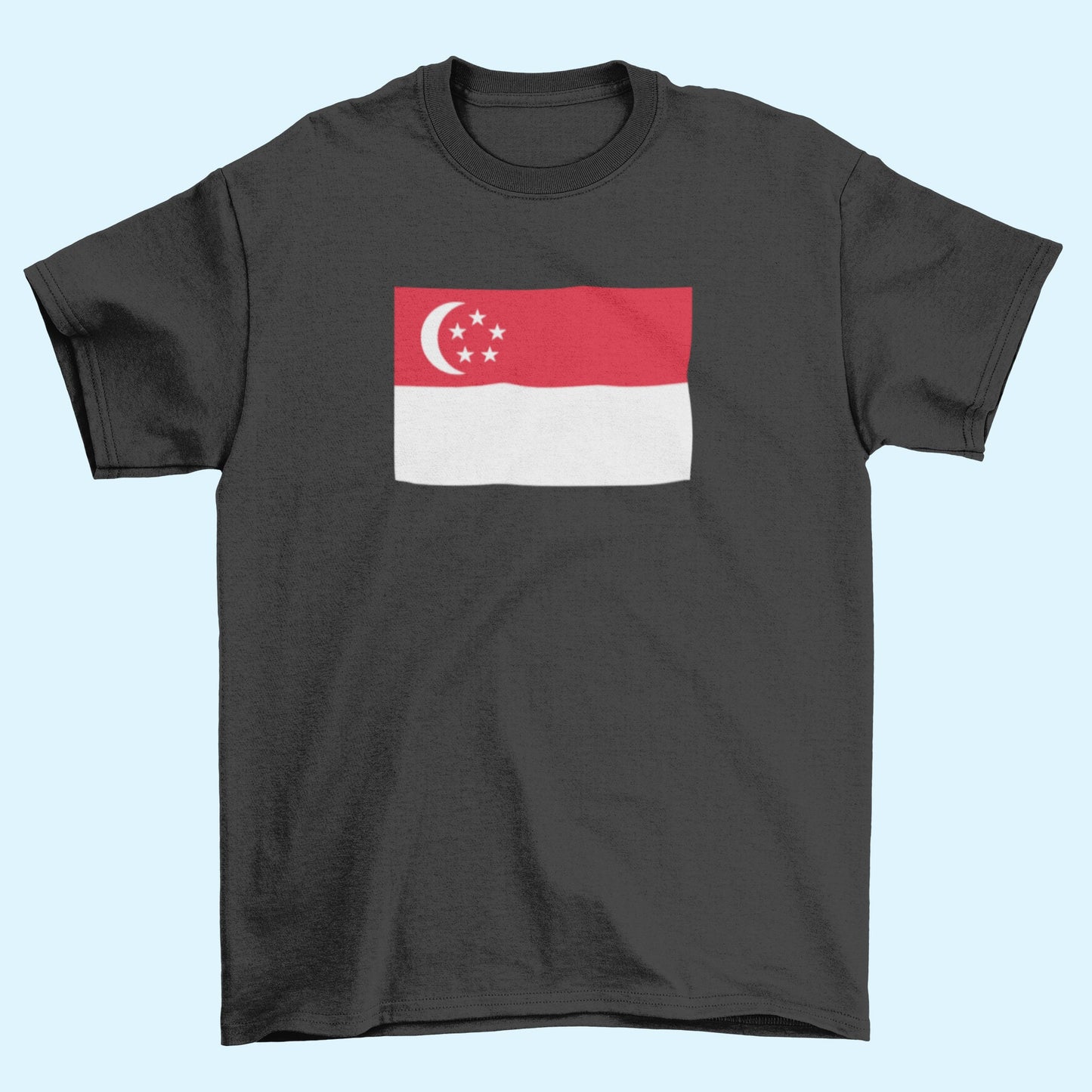 Singapore Flag Iron On Heat Transfer Vinyl HTV / Republic of Singapore / Majulah Singapura / Singaporean /