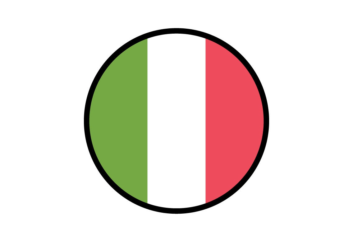 Italy Flag Circle Sticker Decal