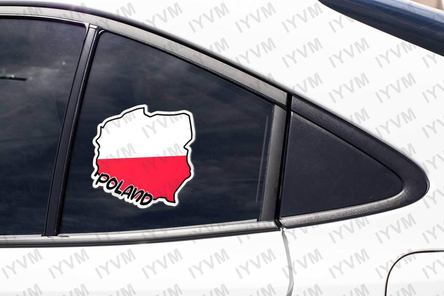 Poland Map Flag Sticker Decal / Republic of Poland / Rzeczpospolita Polska / Warsaw / Polish