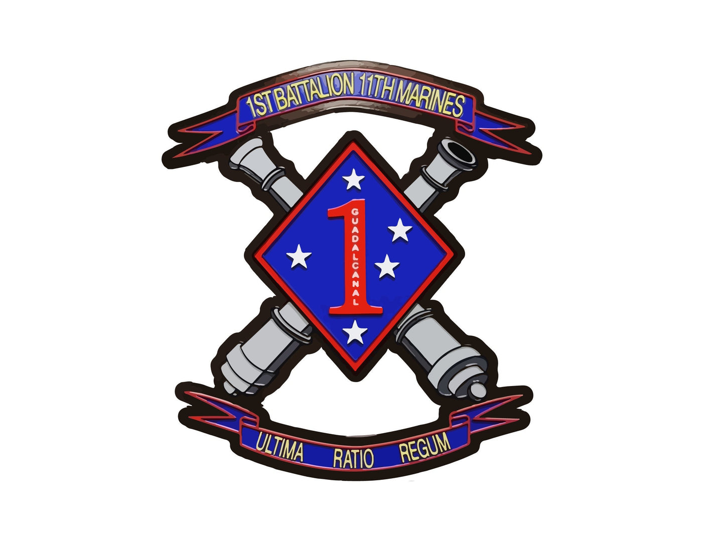 US Marine Corps Badge Sticker Decal 1st Battalion 11th Marines Cobra Car Sticker Bumper Sticker for Car Emblem