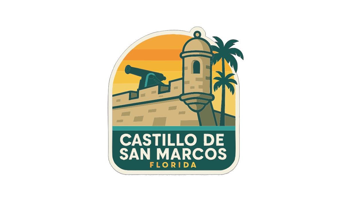 Castillo de San Marcos Florida Iron On Heat Transfer Vinyl HTV Die-Cut Symbolic