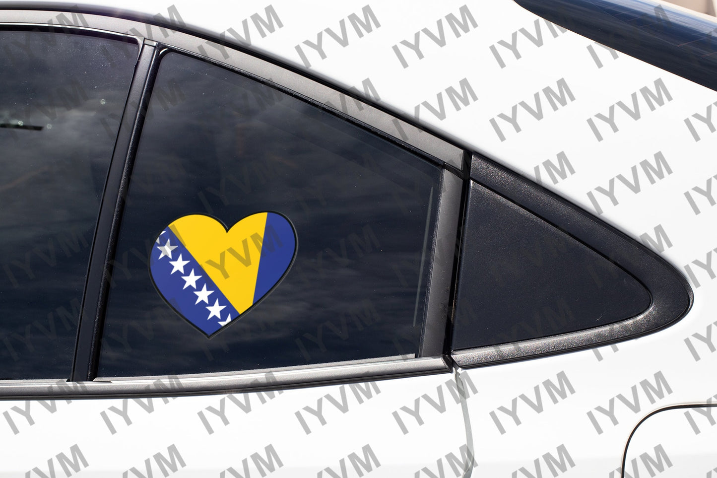 Bosnia and Herzegovina Flag Heart Sticker Decal / Sarajevo / Bosnian / Herzegovinian / BiH / B&H / Bosnia–Herzegovina
