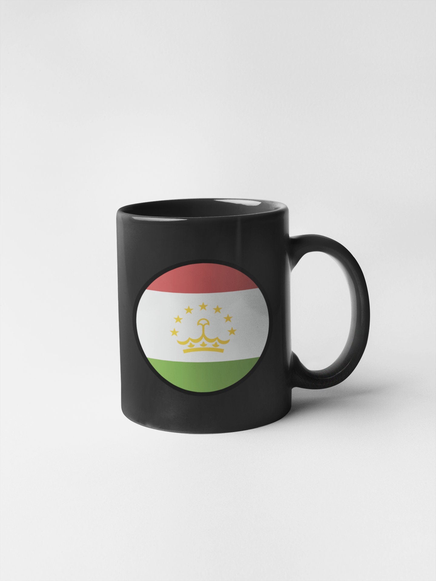 Tajikistan Flag Circle Sticker Decal