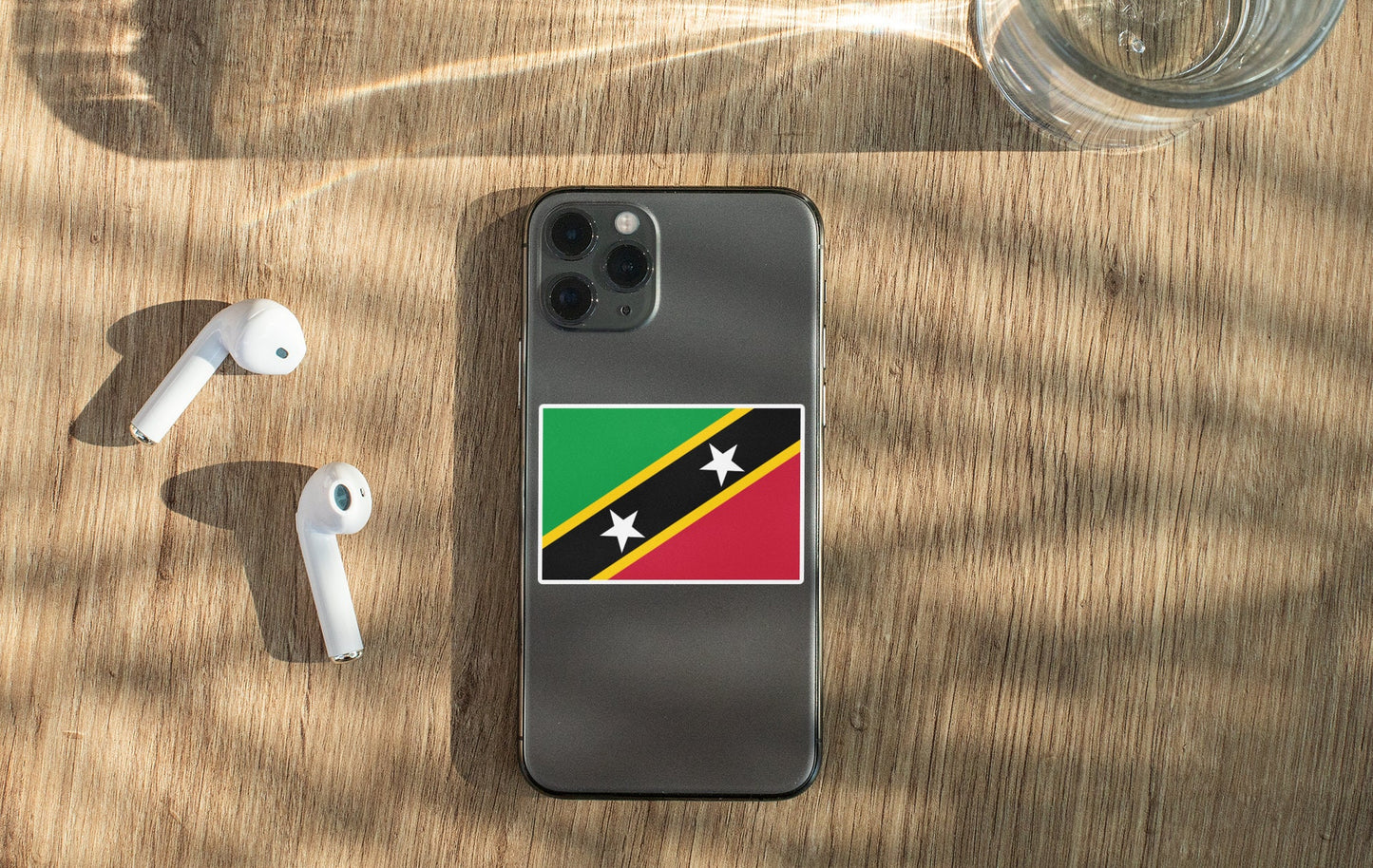 Saint Kitts and Nevis Flag Sticker Decal