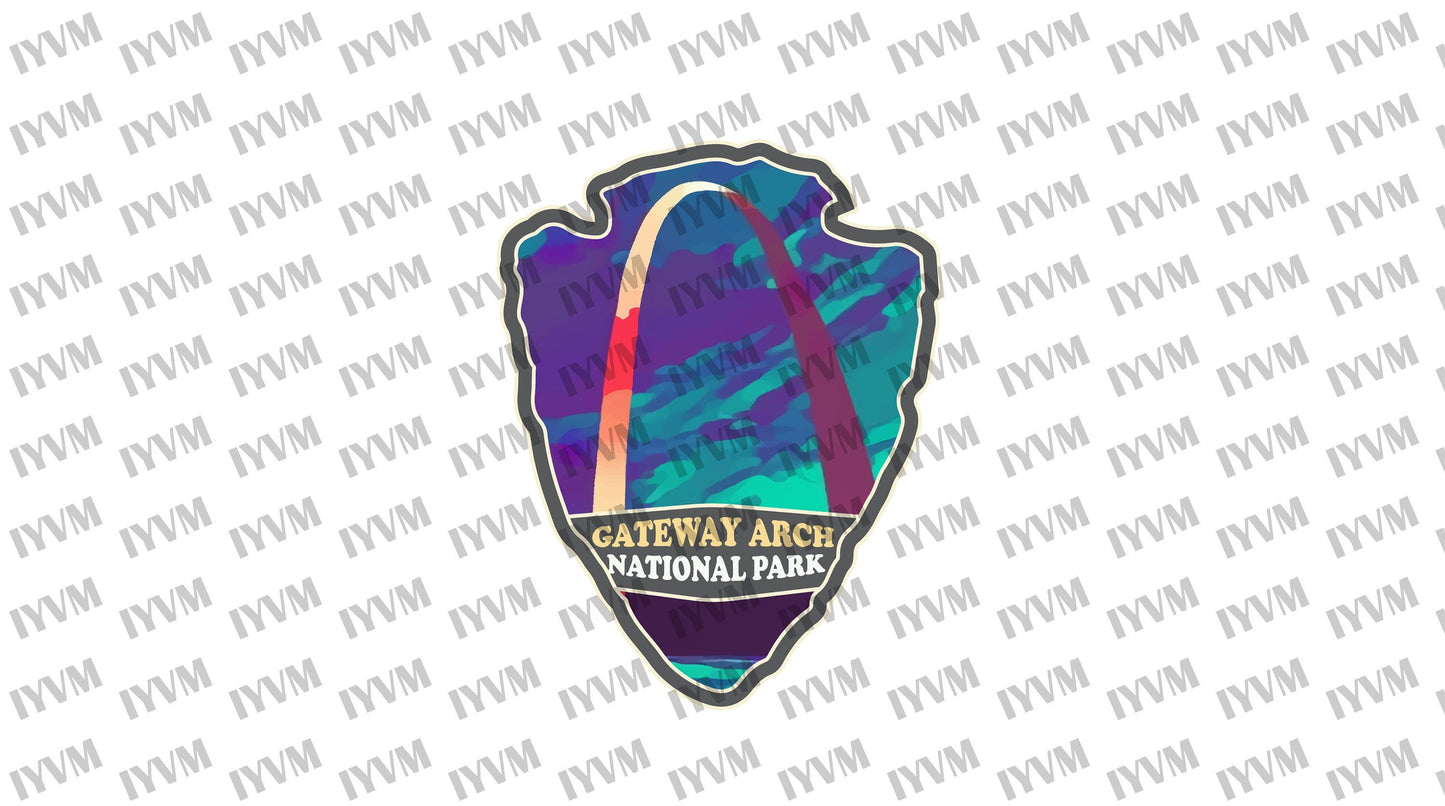 Gateway Arch National Park Sticker Decal - US National Parks Series
