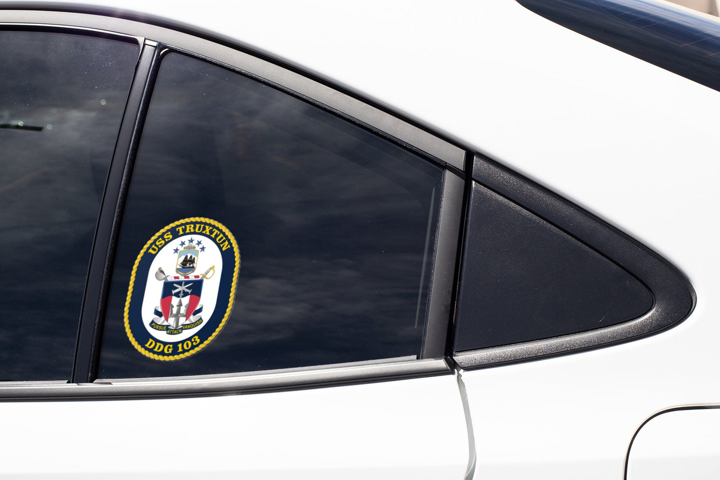 USS Truxtun DDG-103 Badge Sticker Decal Arleigh Burke Class Destroyer Car Sticker Bumper Sticker for Car Emblem