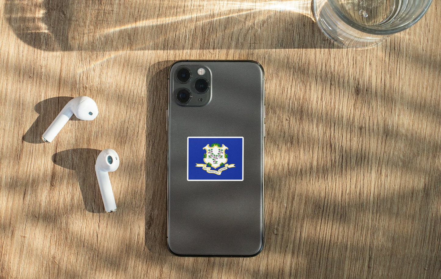 Connecticut State Flag Sticker Decal - Hartford, USA