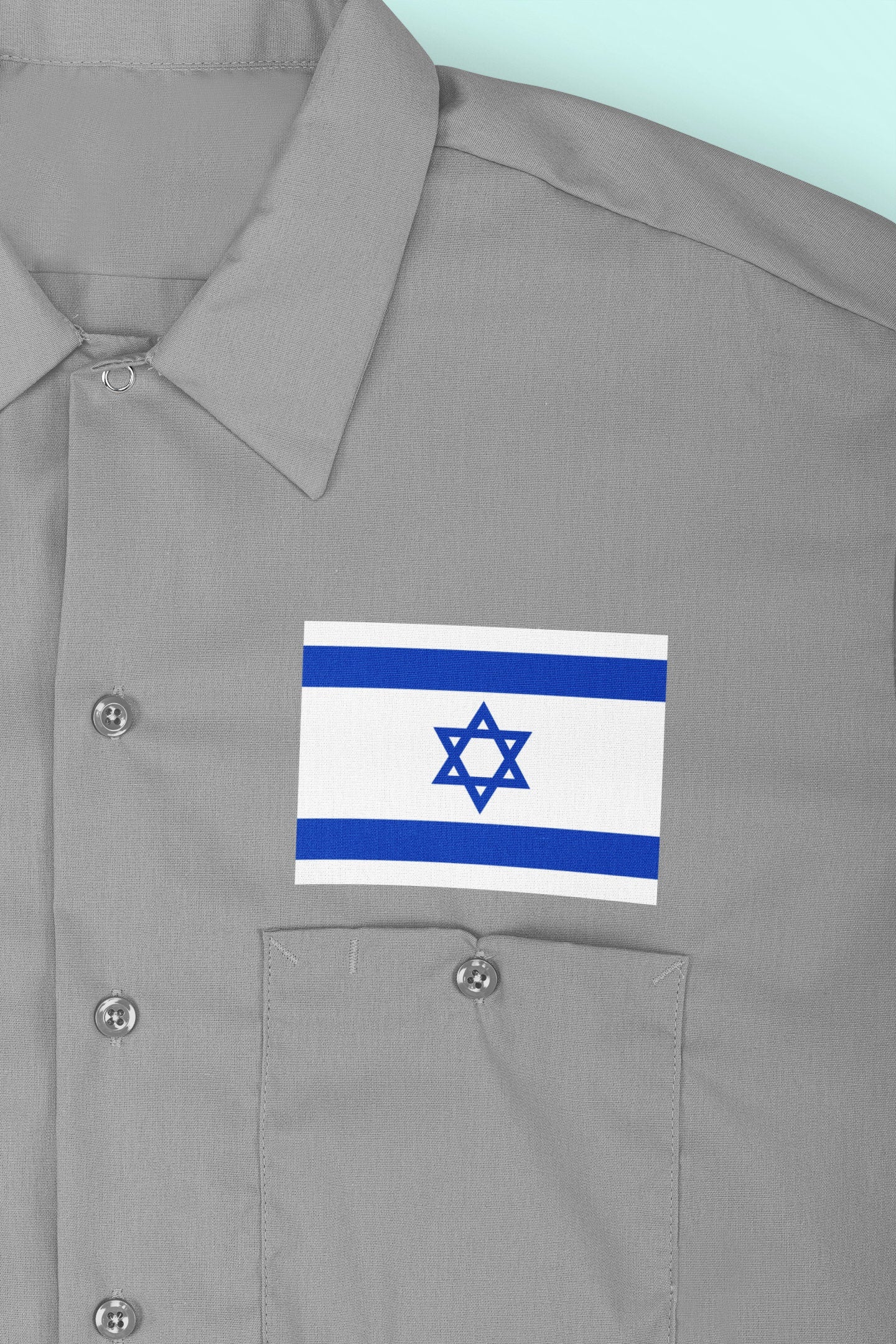 Israel Flag Iron On Heat Transfer Vinyl HTV / State of Israel / Jerusalem / Hebrew /