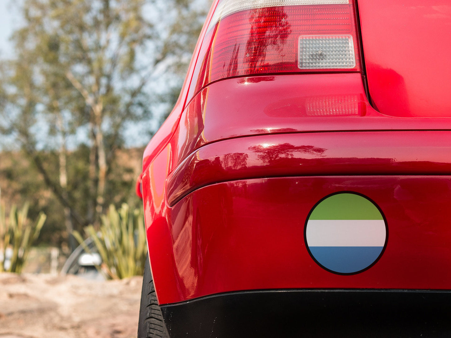 Sierra Leone Flag Circle Sticker Decal