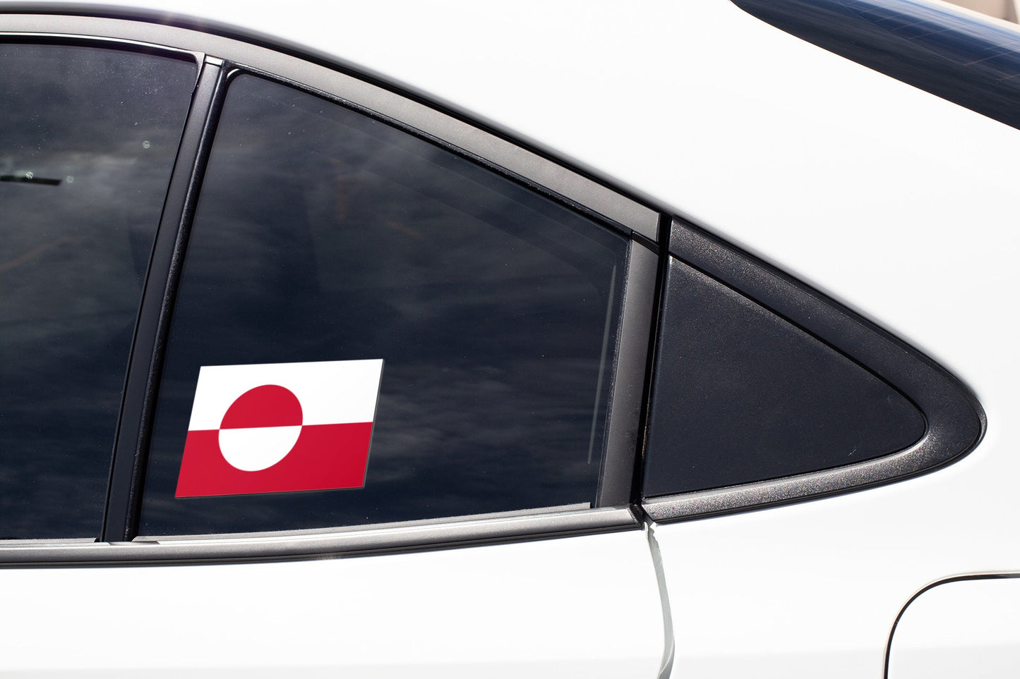 Greenland Flag Sticker Decal / Greenlandic / Kingdom of Denmark / Nuuk / Greenlander / Greenlandic