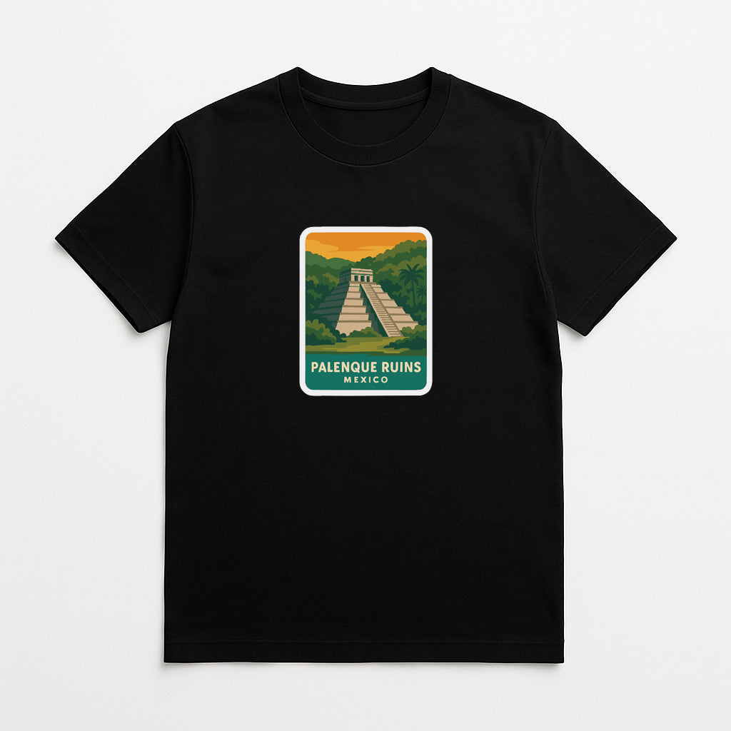 Palenque Ruins Mexico Iron On Heat Transfer Vinyl HTV Die-Cut Symbolic Landmark