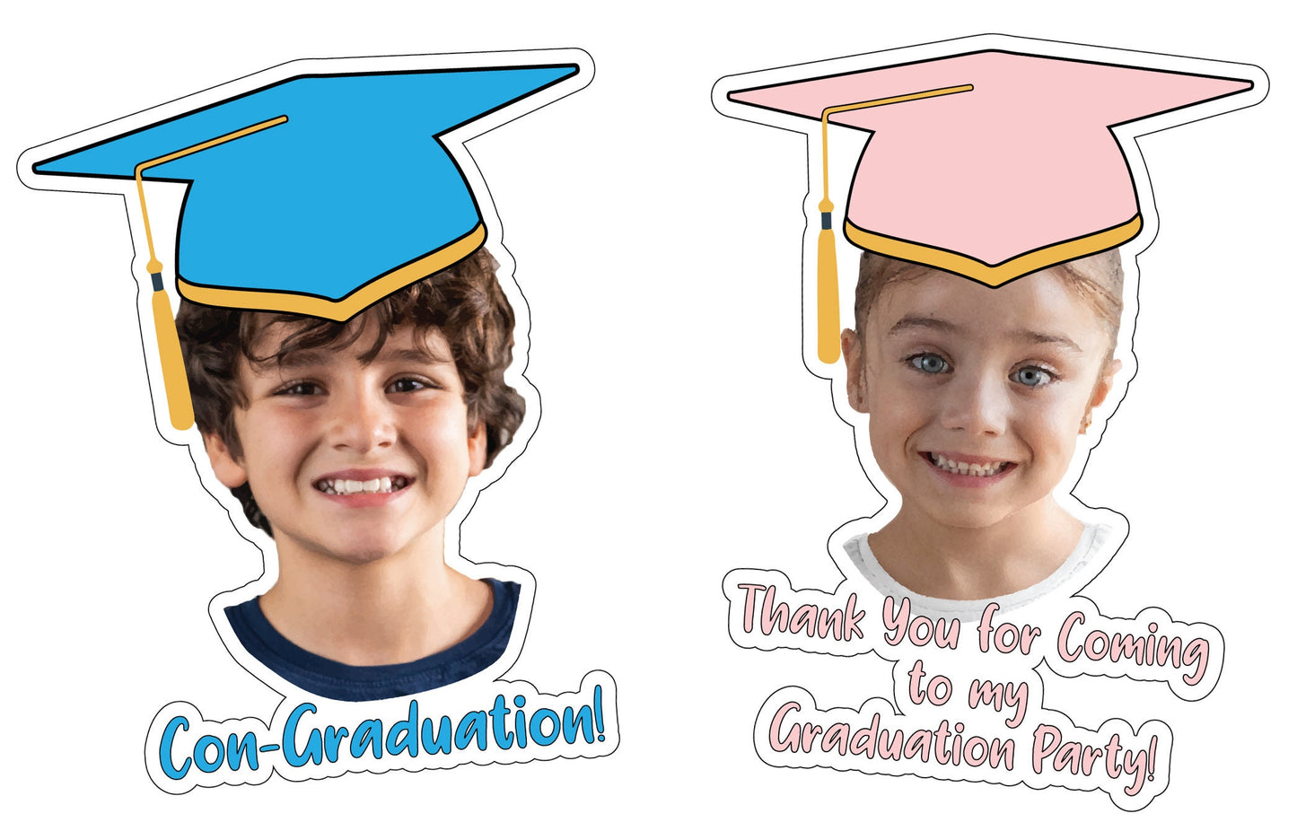 Graduation Party Customized Sticker Decal Goody Bag Graduation Cap Photo Stickers Custom Graduation Labels stickers Envelope Seals